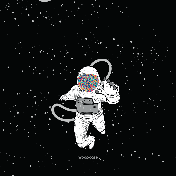 astronaut on phone